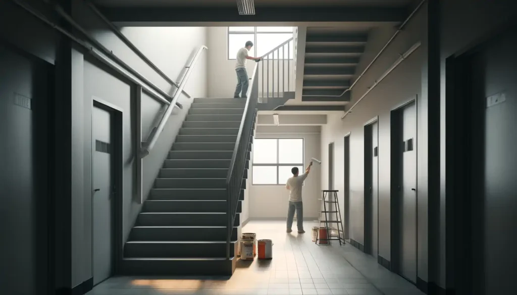Pittura delle scale di condominio